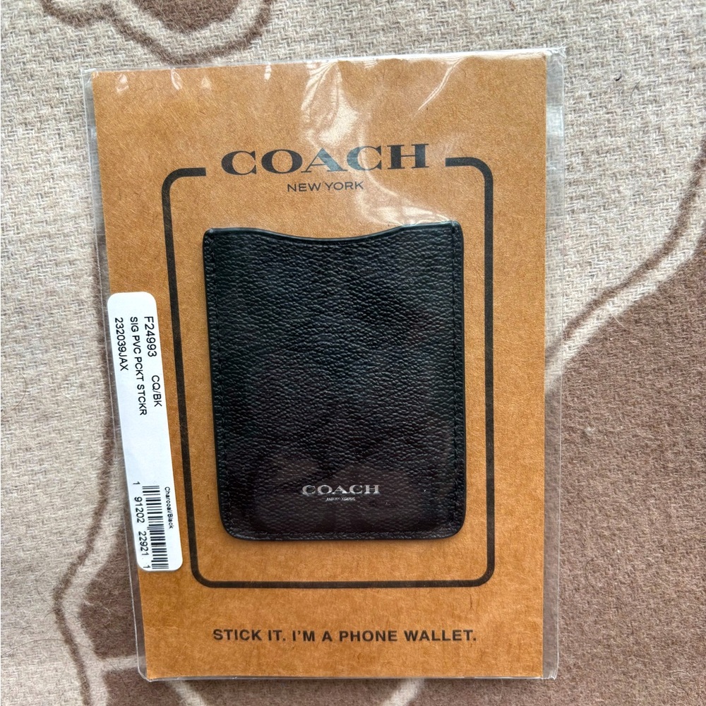 Coach Black Leather Phone Wallet